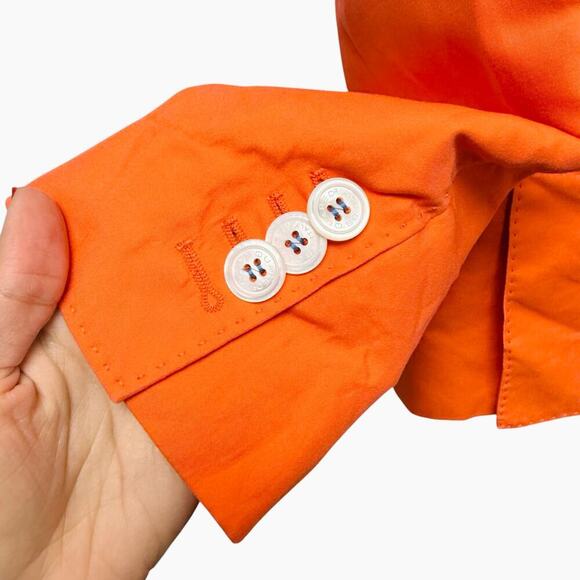 Dsquared2 Single-Breasted Orange Cotton Silk‎ Blazer Men’s Size 48 - Picture 6 of 10